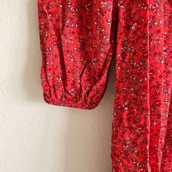 Red Floral Dress or Babydoll Top - Picture 5 of 5